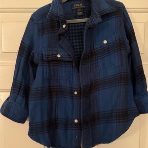 Polo by Ralph Lauren Kid’s Navy and Black Checkered Button Down Shirt
